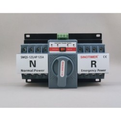 Comutator automat transfer SINOTIMER 125A 4P, ATS trifazic retea – generator, mod automat si manual